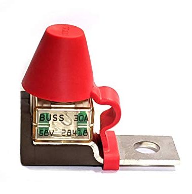 Bay Marine Supply MRBF Terminal Fuse Block Kit (Fuse Included) – Single Stud 5/16" (M8) Compact Marine Rated Battery Fuse 225A