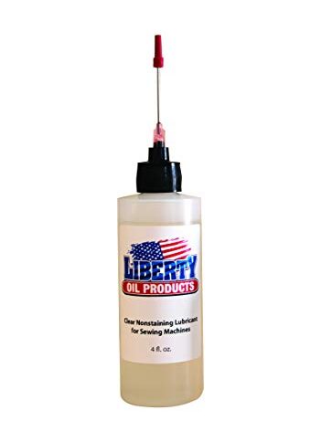 Liberty Oil, The Best 100% Synthetic Oil for Lubricating All Moving Parts of Your Sewing Machine. Large 4 Ounce Bottle.