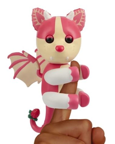 Fingerlings Adopt Me! x, Adopt Me! Strawberry Shortcake Bat Dragon, Legendary Interactive Pet with 40+ Sounds & Reactions (Ages 5+)