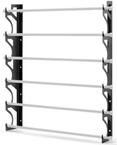 Kritkin 6 Roll Vinyl Roll Holder Adjustable Metal Vinyl Rack Wall Mount for Car Wrap Material Transfer Paper Tape Wallpaper Window Film Garage Workshop, Bracket Only