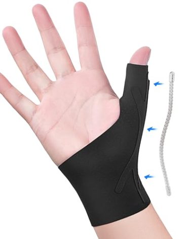 Thumb Wrist Brace Copper Compression Stabilizer Thumb Support Spica Splint for Carpal Tunnel, Arthritis, Tendonitis and TFCC Pain Relief - Women & Men - Fits Left or Right Hand - Breathable, Soft and