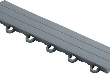 Speedway Looped Edge for Garage Floor Tile, 12 x 2.75-Inch, Grey, 10-Piece Set