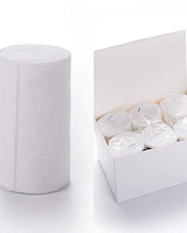 HOSPORA Medical Cotton Cast Padding Roll, 4 Inch x 8 feet, Individual Pack(Pack of 6)