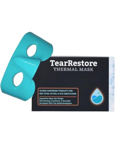 TearRestore Warm Compress Mask for Eye Stye Treatment & Dry Eyes - Best Heated Compress for Stye Relief, Eye Irritation & Meibomian Gland Dysfunction - Reusable, Convenient & Effective