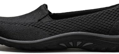 Skechers USA Reggae FestWillows Womens Slip On, Black, 6.5
