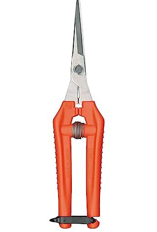 CHIKAMASA TP-530S Professional gardening shears/scissors for harvesting vegetables, fruit, trimming plants and excellent for small stem-thinning inside closed spaces.