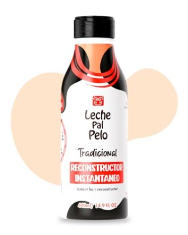 Leche Pal Pelo - Instant Hair Reconstructor Treatment with Soy, Wheat, Aloe and Avocado. Provides Intensive Hydration-14.9 Ounces. Tratamiento Reconstructor Con Soya, Trigo, Aguacate y Aloe