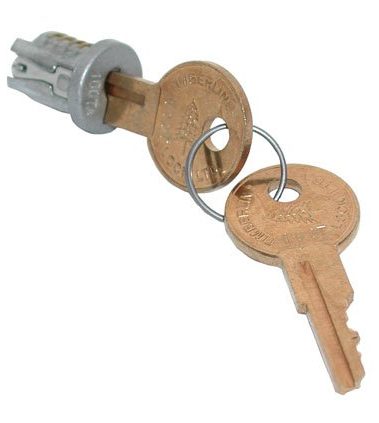 Timberline Lock Plug Satin Nickel Keyed Alike Key Number 100 (4)