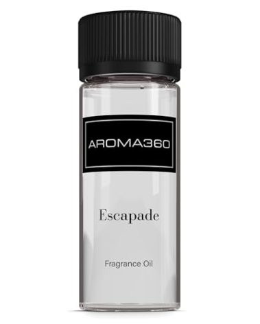 Aroma360 - Escapade Fragrance Oil Scent - Luxury Aromatherapy Scent Diffuser Oil - Hints of Lemon, Ocean, Bergamot, & Fragrant Jasmine - for Essential Oil Diffusers - for Home & Office - 50ML