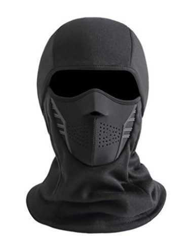 IRELIA Winter Windproof Fleece Ski Mask Balaclava Headwear Motorcycle Thermal Face Mask Bandanas Black