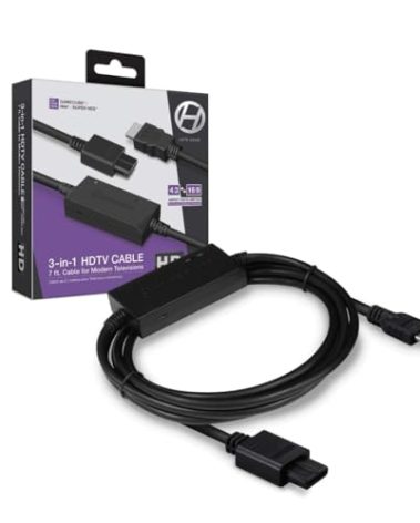 Hyperkin 3-In-1 HDTV Cable for GameCube/ N64/ Super NES
