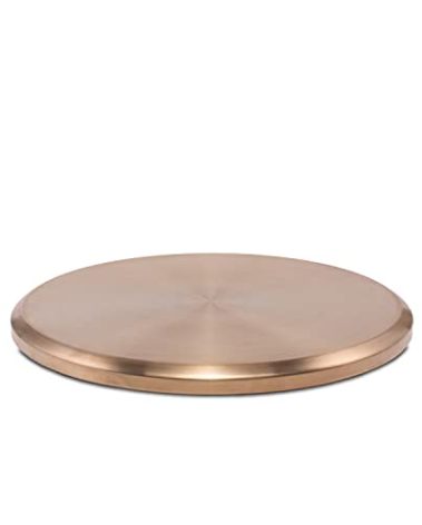 TIKI Patio Tabletop Fire Pit Cover – 25.6" Durable 304 Stainless Steel Lid – Weather-Resistant Outdoor Fire Pit Protection – Converts Fire Pit into Table – Patio & Backyard Accessory, Gold