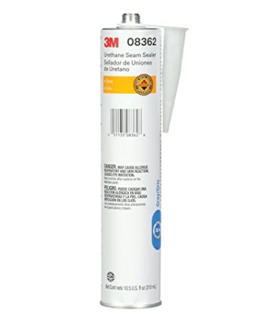 3M Urethane Seam Sealer, 08362, Gray Color, High Solids, Permanently Flexible, 310 mL/10.5 fl oz Cartridge