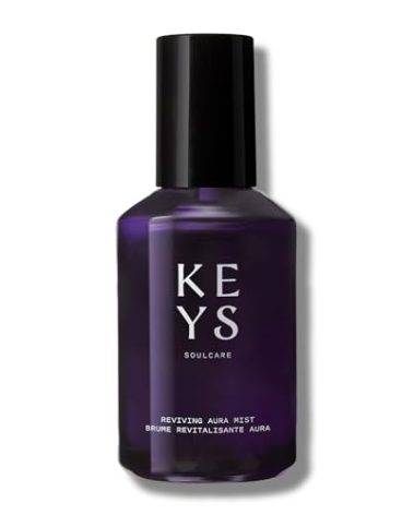 Keys Soulcare Reviving Aura Mist, Revitalizing Facial Spray Hydrates, Tones, Refreshes & Renews Skin, Vegan, Cruelty-Free, Rose Scent, 3.72 Fl Oz