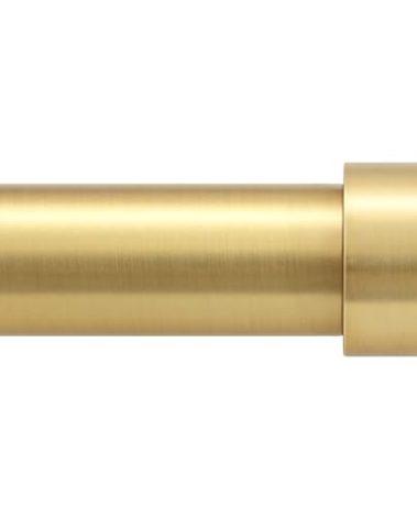 Zeerobee Curtain Rods for Windows 32 to 48, Brushed Gold Curtain Rod, Adjustable 1 Inch Heavy Duty Outdoor/Indoor Modern Drapery Pole, 32"-48"