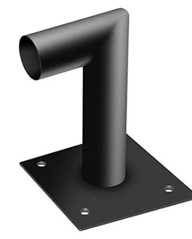 ledmo 90 Degree Wall Mount Bracket - L Shape Bracket Tenon Adaptor for Outdoor LED Parking Lot Light Dusk to Dawn Outdoor Commercial LED Shoebox Lights with Photocell Street Lighting Yard Fixture