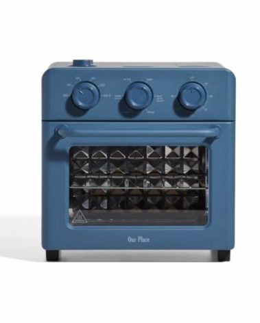 Our Place Wonder Oven | 6-in-1 Air Fryer & Toaster Oven with Steam Infusion | Compact, Countertop Friendly, Fast Preheat, Multifunctional | Air Fry, Toast, Roast, Bake, Reheat & Broil | Blue Salt