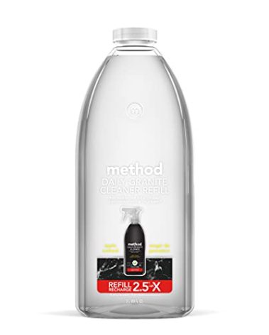 Method Daily Granite Cleaner Refill, Apple Orchard, Plant-Based Cleaning Agent for Granite, Marble, and Other Sealed Stone, 68 fl oz, (Pack of 1)