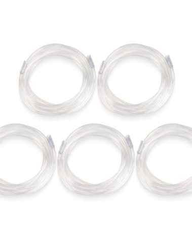 JWYN 5pk 7Ft Oxygen Supply Tubing, 3-Channel Kink-Resistant Design, Salter Style Clear