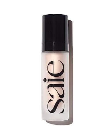 Saie Glowy Super Gel - Hydrating Makeup Primer and Illuminating Glow Serum Enriched with Vitamin C and Squalane Oil - All-Over Liquid Highlighter Makeup for Instant Glass Skin - Starglow (1 oz)
