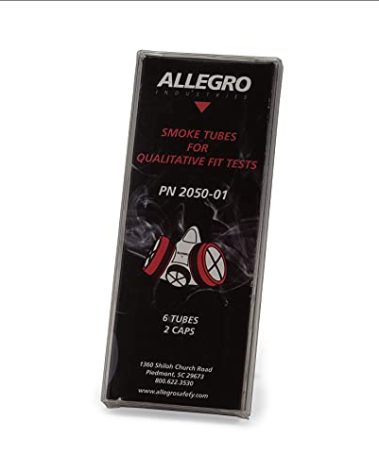 Allegro 2050-01 | Replacement Smoke Tubes for Qualitative Fit Testing | 6 Tubes with Caps | for Use with Allegro 2050 Smoke Test Kit | OSHA-Compliant Respirator Fit Test Refills