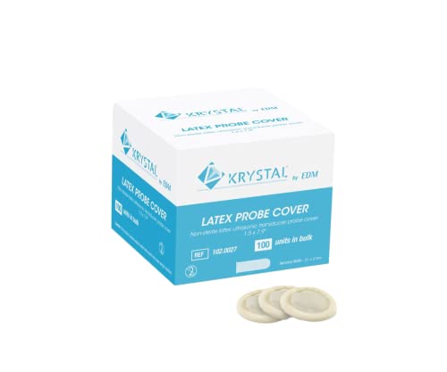 Krystal Endocavity Latex Ultrasound Probe Cover - 1.5 x 7.9 in - 100/box in Bulk