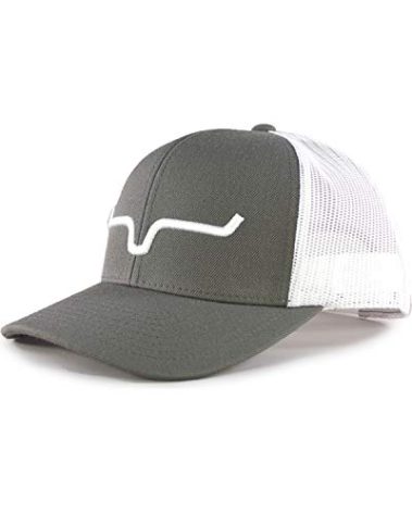 Kimes Ranch Unisex Weekly Upgrade 110 3-D Embroidered Horns Adjustable Snapback One-Size Hat Charcoal/White