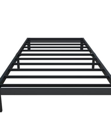 YUSENHEEI 8 Inch Twin Bed Frames, Heavy Duty Metal Platform Bed Frame No Box Spring Needed, Noise Free, Easy Assembly, Black