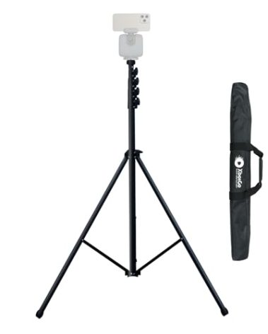 XbotGo Update T4 Tripod for Soccer/Basketball Games Recording: Up to 13 Feet, Extra Quick-Release Mount, Storage Bag, Non-Slip Feet, Wind Resistant, 1/4” Screw Compatible with Most DSLR Cameras