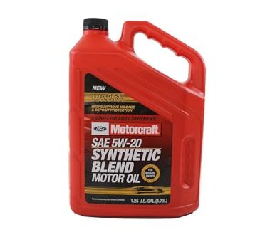 Genuine Ford Accessories (XO-5W20-5QSP) SAE 5W-20 Premium Synthetic Blend Motor Oil - 5 Quart