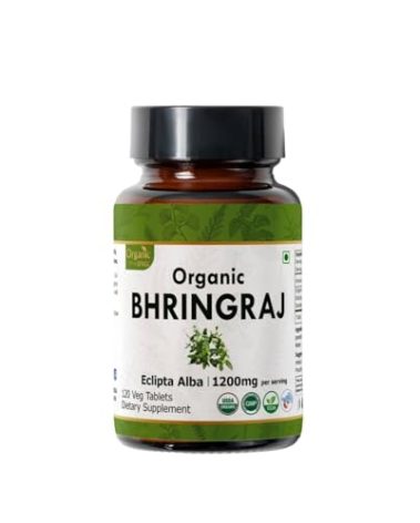 ORGANIC SPREE Bhringraj 120 Tablets | Eclipta Alba (Bhringraj) | USDA Organic Certified | Ayurvedic Hair Care | Organic and Natural 120tab