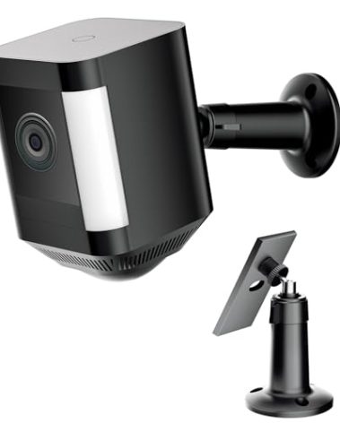 1 Pack Ring Camera Mount, Adjustable Mounting Bracket Holder Only Compatible with Ring Spotlight Cam Plus/Pro Battery, Accessories for Ring Surveillance Camera System(Black)