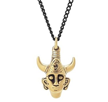 Niche-Finds Supernatural Inspired FULL 3D Samulet Dean's Amulet STAINLESS STEEL Protective Pendant Dean Winchester Mask Two Sided