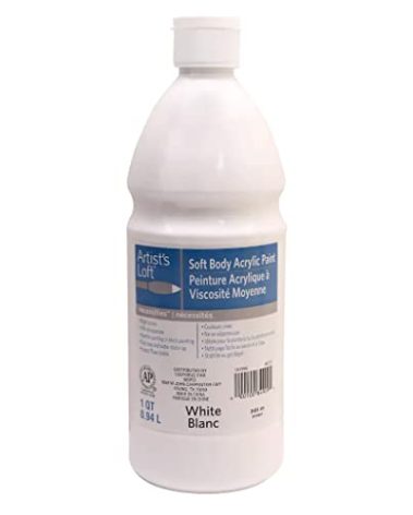 Artist's Loft Soft Body Acrylic Paint, 32 White (Pack 1)