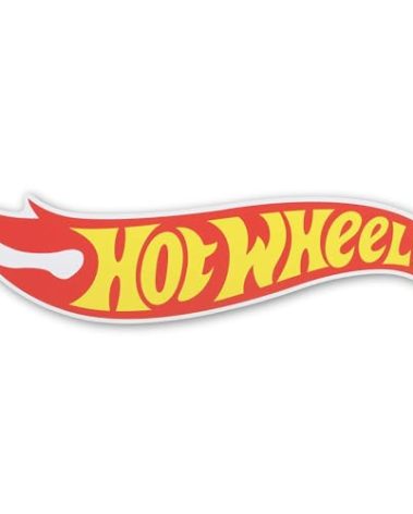 Mattel Hot Wheels Classic Flame Logo Metal Sign - Small Hot Wheels Wall Decor for Kids' Bedroom or Man Cave