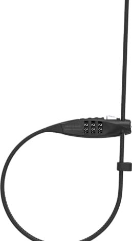 ABUS Combiflex TravelGuard Cable Lock - Lock for securing Helmets, prams, skis and Luggage - 75 cm Cable Length - with Number Code - Black