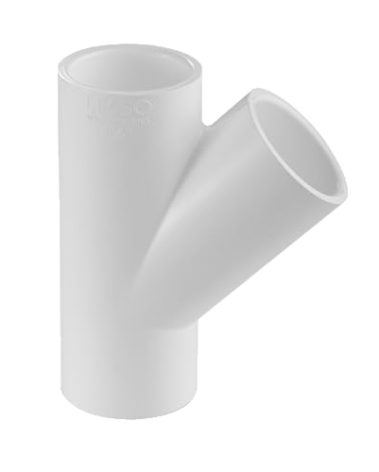 Lesso America 475 Series PVC Pipe Fitting - Wye - Schedule 40 (White) - 1" (SOC x SOC x SOC) / High-Flow Capacity/Plumbing, Irrigation, Pool, Spa, DIY Projects/NSF Certified (475-010)