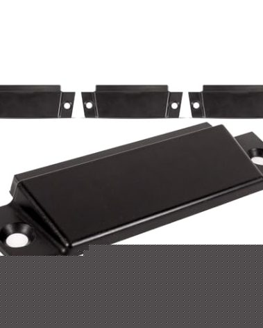 US Cargo Control E Track End Caps for Horizontal E-Track Rail (4-Pack), Durable Black Plastic End Protector Cap for Trailer Tie-Down Rails in Enclosed Trailers and Cargo Vans