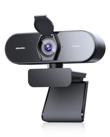 NEWORK 4K Webcam for PC with PDAF & CDAF Dual-autofocus, Ultra 4K HD, 2 Noise Reduction Mics, Auto Light Correction, USB-A, Privacy Cover, 79°FOV, Streaming Camera for PC, Mac, Laptop, Video Calls
