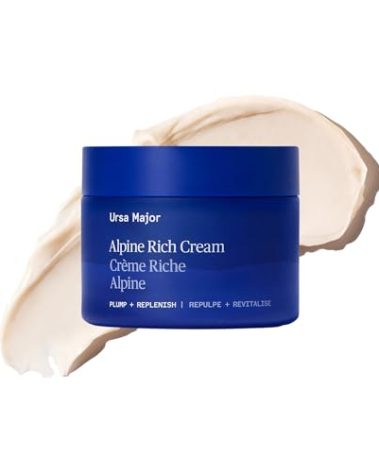 Ursa Major Alpine Rich Cream | Deeply Hydrating & Moisturizing Natural Face Lotion | Supports Skin Barrier and Targets Fine Lines | Vegan, Non-Toxic, Cruelty-Free | 1.69 ounce