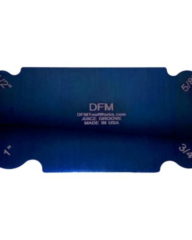DFM Tool Works Curved Cabinet Scraper Cards - Precision Cabinet Scraper for Woodworking, Multi-Use Woodworking Tools, Wood Finishers, Quality Card Scraping Tool, Made in USA, Juice Groove - Blue