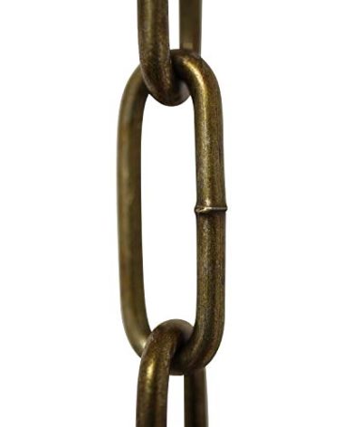 RCH Hardware CH-S59-04-AB-10 Steel Chandelier Chain, Antique Brass (10 Feet)