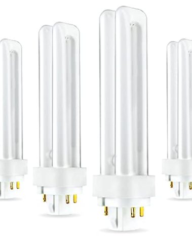 Circle - PLC/13/E/DD/827 (4 Pack) PLC-13W 827, 4 Pin G24q-1, 13 Watt Double Tube, Compact Fluorescent Light Bulb, Replaces Philips 38325-7 and Sylvania 20682