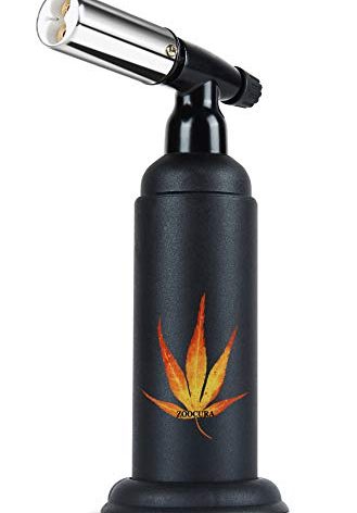 Big Butane Torch, Zoocura Refillable Industrial Butane Torch Adjustable Double Flames Blow Torch with Child Safety Lock Multipurpose for Soldering Baking Welding DIY Crafts (Butane Gas Not Included)