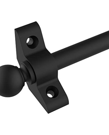 Stair rods for Carpets up to 28/32/36 inches Width Minimalist Style Stair Carpet Runner Rod Set with Spherical Finial and Brackets Easy Install to Secure Stair Carpet (1 Pack, Black 32 inches)