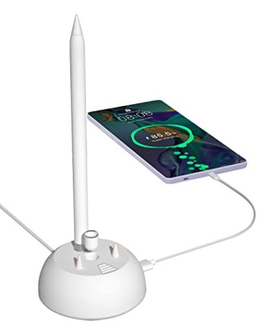 Charger Stand for Apple Pencil Charging Stand Compatible with iPad Pencil 1st Generation Adapter iPad Pen iPencil Charging Dock Station with led Charging Indicator&Pencil Tips Cap Holder&USB Port