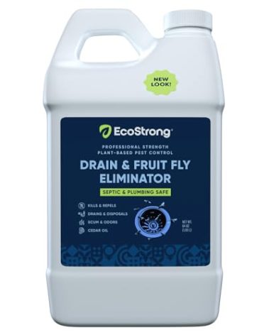Fruit Fly Drain Treatment | Drain Fly Eliminator | Eliminates Gnats, Sewer Flies and More - Works in All Drains - 64 Fl Oz