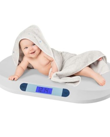 Smart Weigh Digital Baby Scale Infant Scale for Weighing Pet Scale for Puppy and Cat Accurate Digital Scale in Pounds Ounces Kilograms Holds Up to 44 Lbs Multi-Function with Hold Function