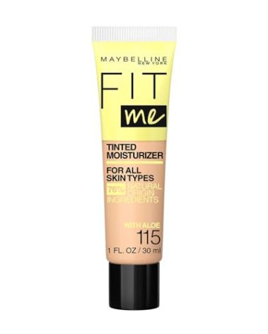 Maybelline Fit Me Tinted Moisturizer, Natural Coverage, Face Makeup, 115, 1 Count
