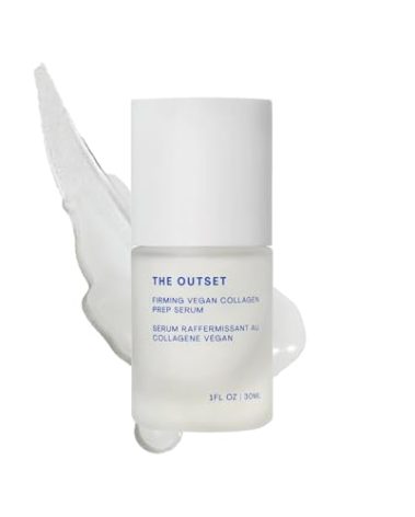 The Outset Firming Vegan Collagen Prep Serum - Gentle, Fragrance Free Multi-Benefit Serum - Hydrating, Brightening, Plumping and Anti-Aging - Clean, Vegan, Gluten Free - All Skin Types - 1 fl oz